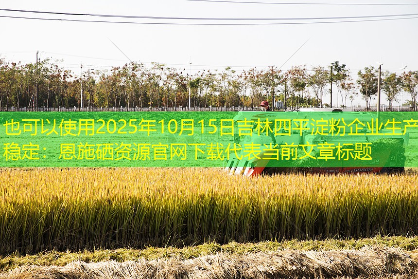 2025年10月15日吉林四平淀粉企业生产稳定